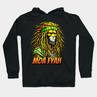 Moa Fyah Jamaican Rasta Lion of Judah Hoodie